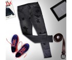 Classic Distressed Denim Jeans For Men